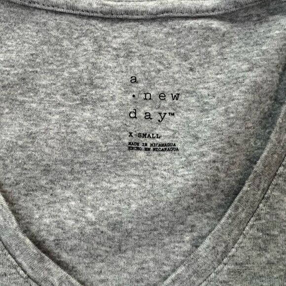 a new day Gray V Neck Tee Shirt - Picture 2 of 3